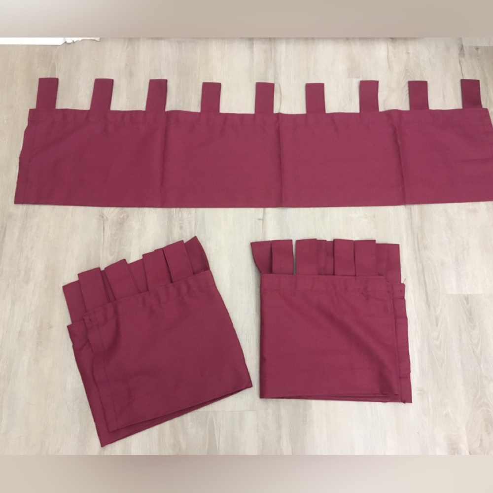 Valances set of three 50x15 each